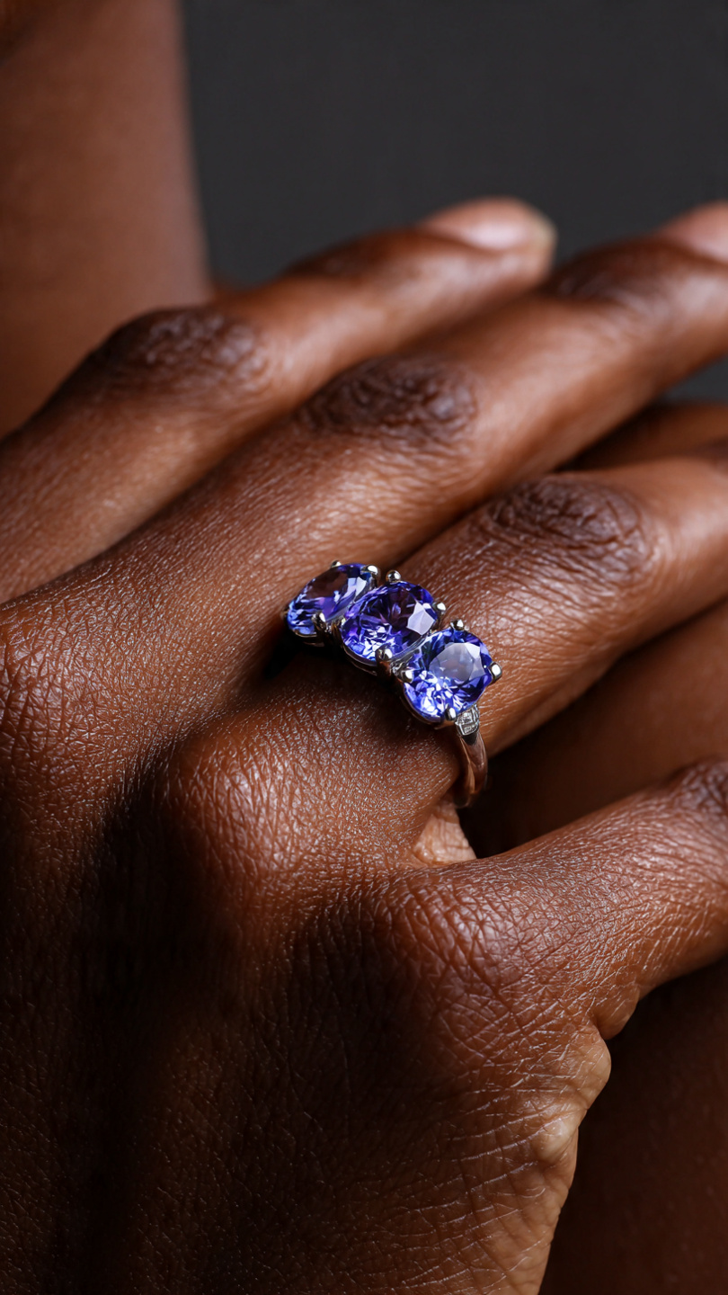 Tanzanite Ring Closeup